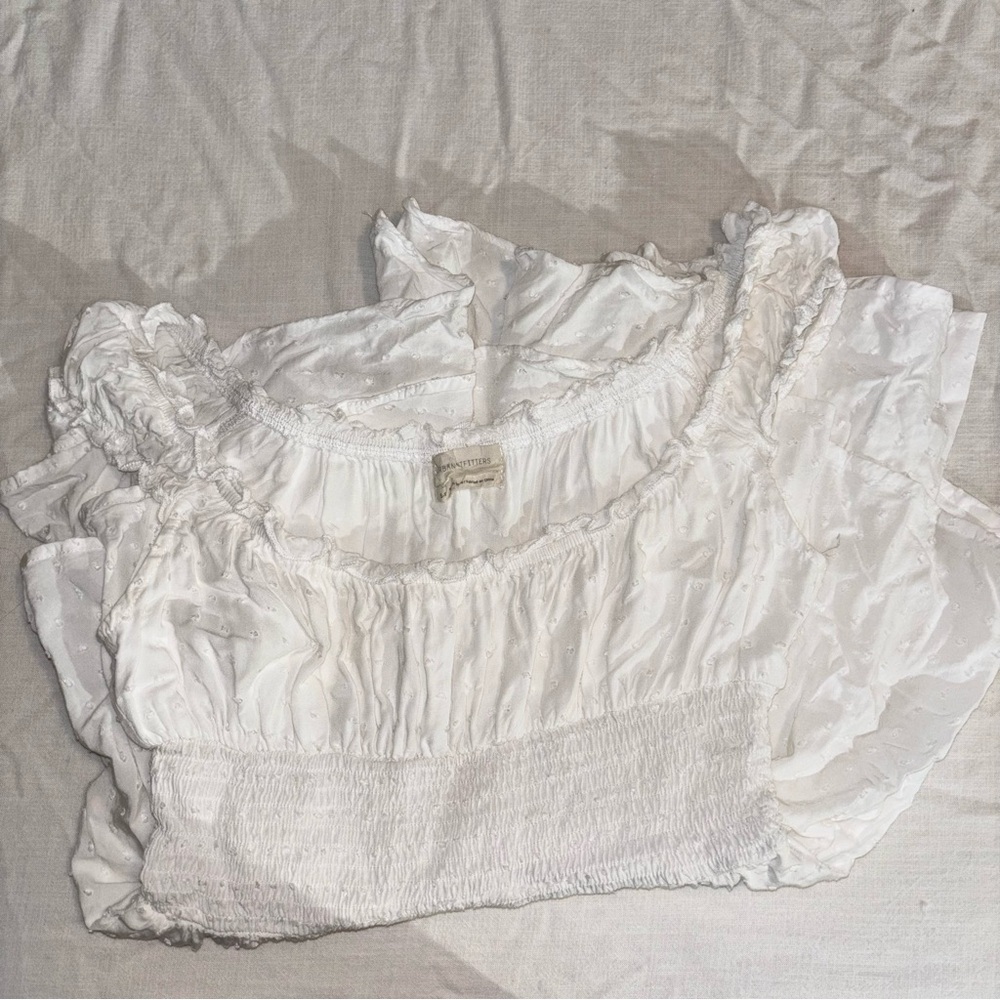 Urban Outfitters White Ruffled Smocked Romper - Picture 5 of 7